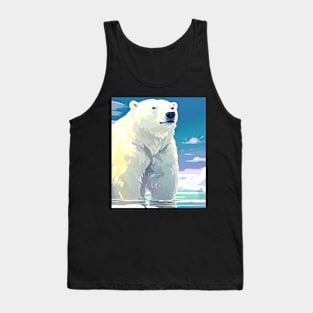 Polar Bear, Graphic Design With Wild Animals Tank Top